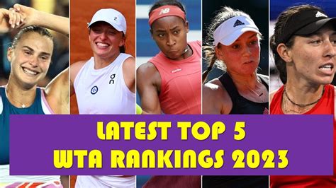 wta rankings 2023 today